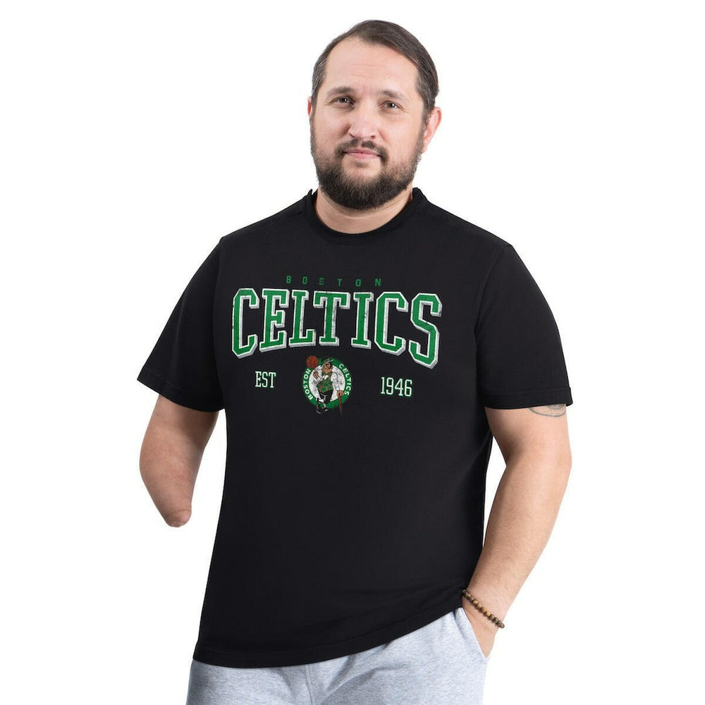 Black Boston Celtics G-III Sports by Carl Banks Adaptive Classic Team Spirit Short Sleeve T-Shirt | NBA
