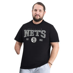 Black Brooklyn Nets G-III Sports by Carl Banks Adaptive Classic Team Spirit Short Sleeve T-Shirt | NBA