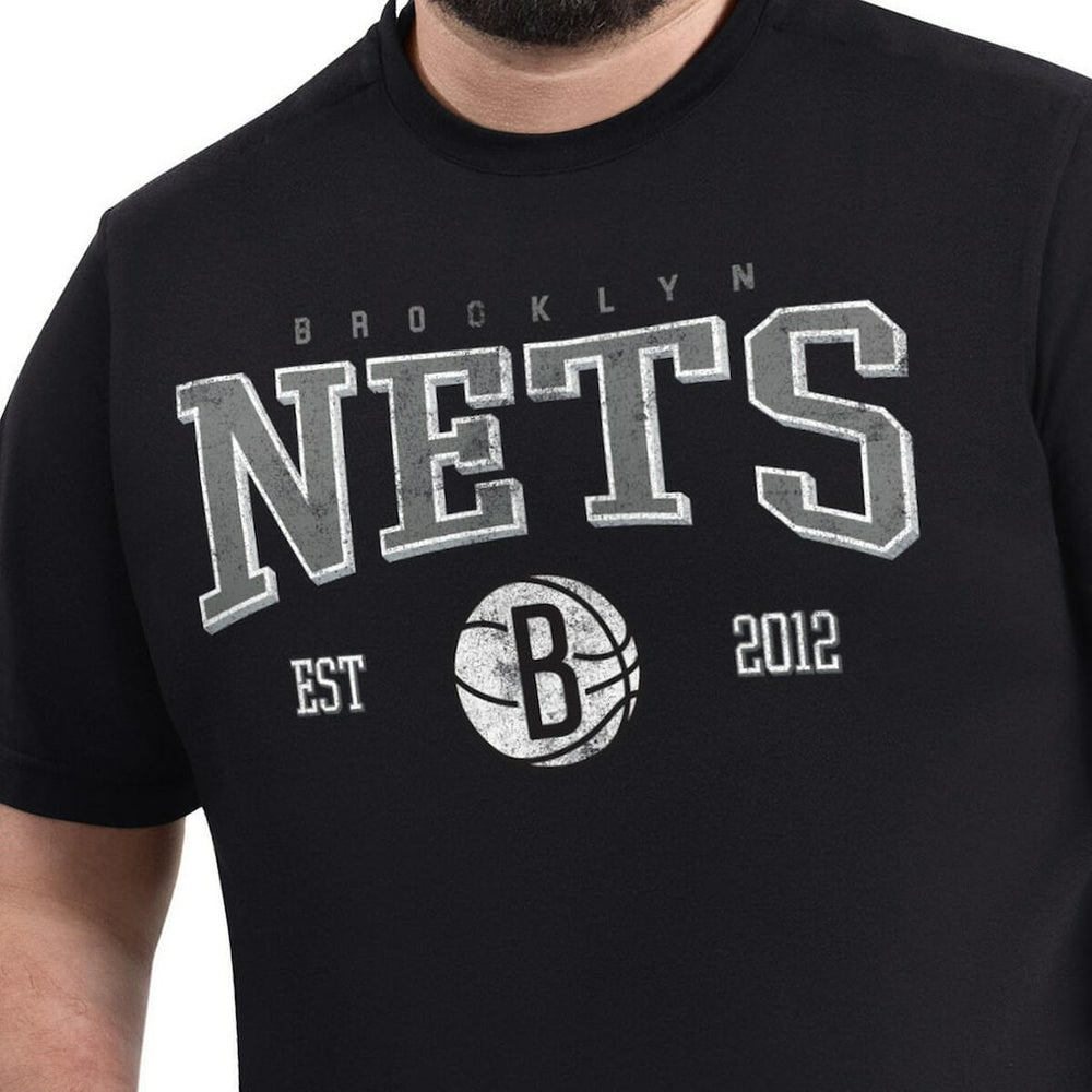Black Brooklyn Nets G-III Sports by Carl Banks Adaptive Classic Team Spirit Short Sleeve T-Shirt | NBA