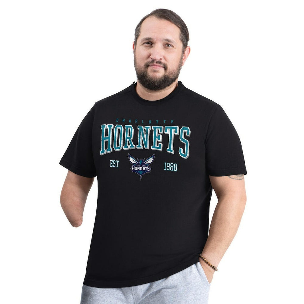 Black Charlotte Hornets G-III Sports by Carl Banks Adaptive Classic Team Spirit Short Sleeve T-Shirt | NBA