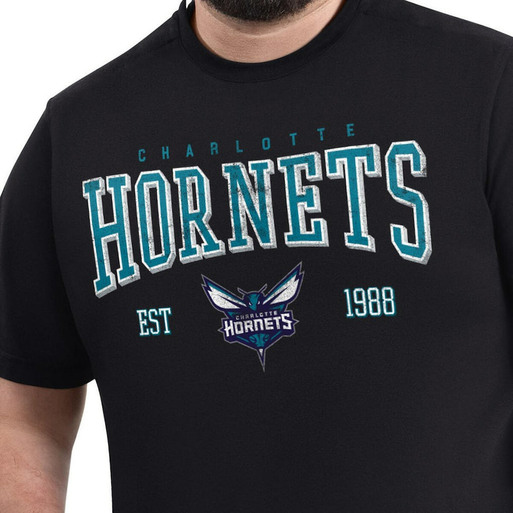 Black Charlotte Hornets G-III Sports by Carl Banks Adaptive Classic Team Spirit Short Sleeve T-Shirt | NBA