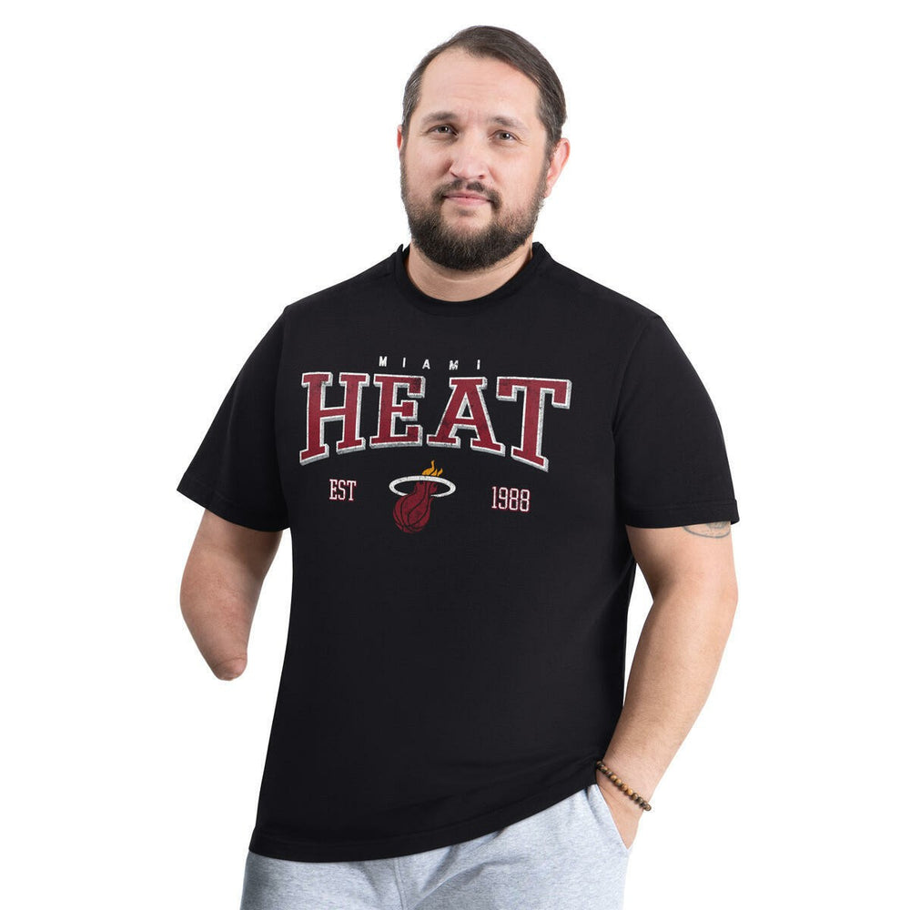 Black Miami Heat G-III Sports by Carl Banks Adaptive Classic Team Spirit Short Sleeve T-Shirt | NBA