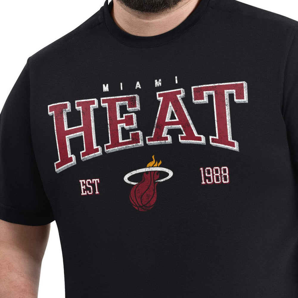 Black Miami Heat G-III Sports by Carl Banks Adaptive Classic Team Spirit Short Sleeve T-Shirt | NBA