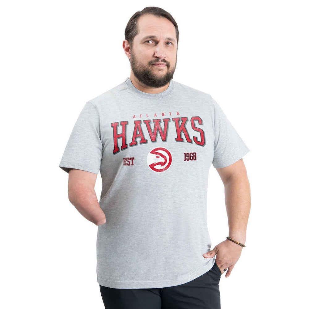 Gray Atlanta Hawks G-III Sports by Carl Banks Adaptive Classic Team Spirit Short Sleeve T-Shirt | NBA