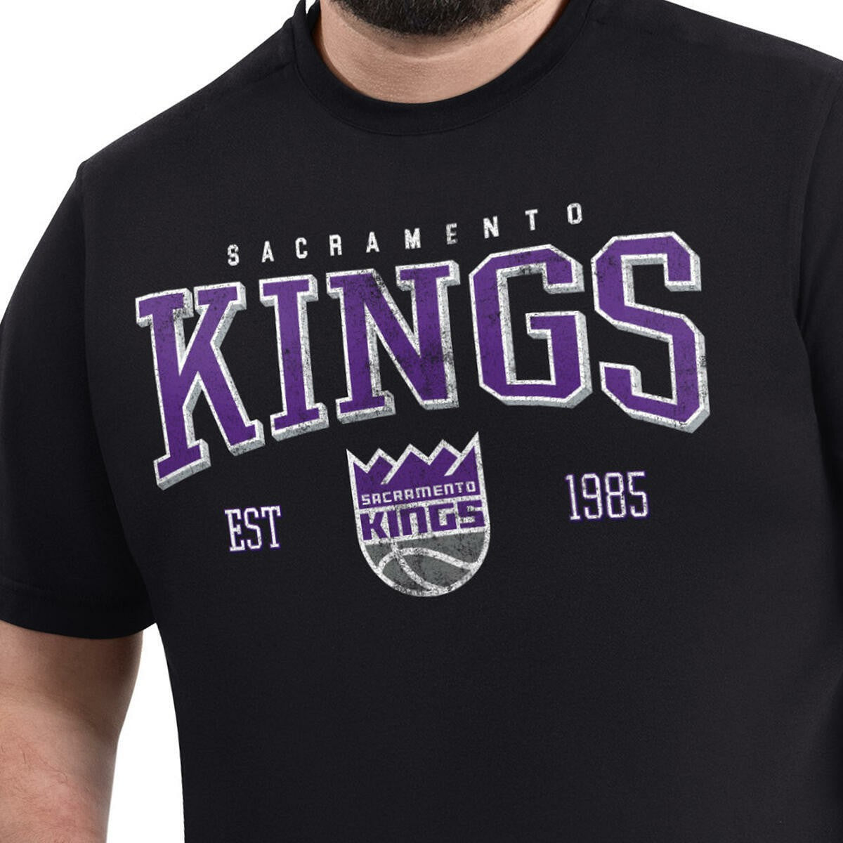 Black Sacramento Kings G-III Sports by Carl Banks Adaptive Classic Team Spirit Short Sleeve T-Shirt | NBA