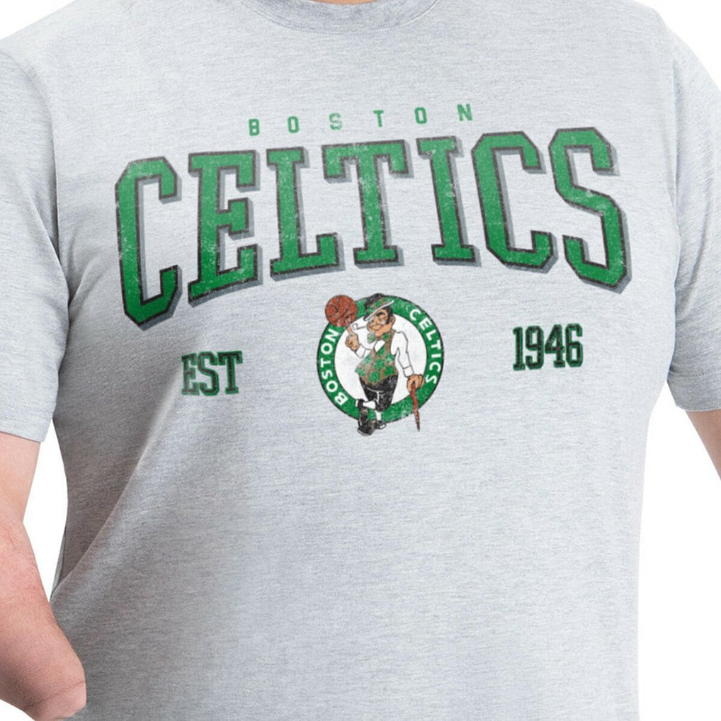 Gray Boston Celtics G-III Sports by Carl Banks Adaptive Classic Team Spirit Short Sleeve T-Shirt | NBA
