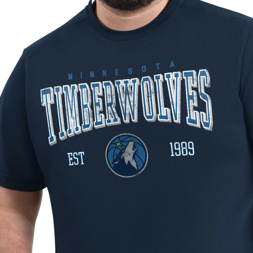 Navy Minnesota Timberwolves G-III Sports by Carl Banks Adaptive Classic Team Spirit Short Sleeve T-Shirt | NBA