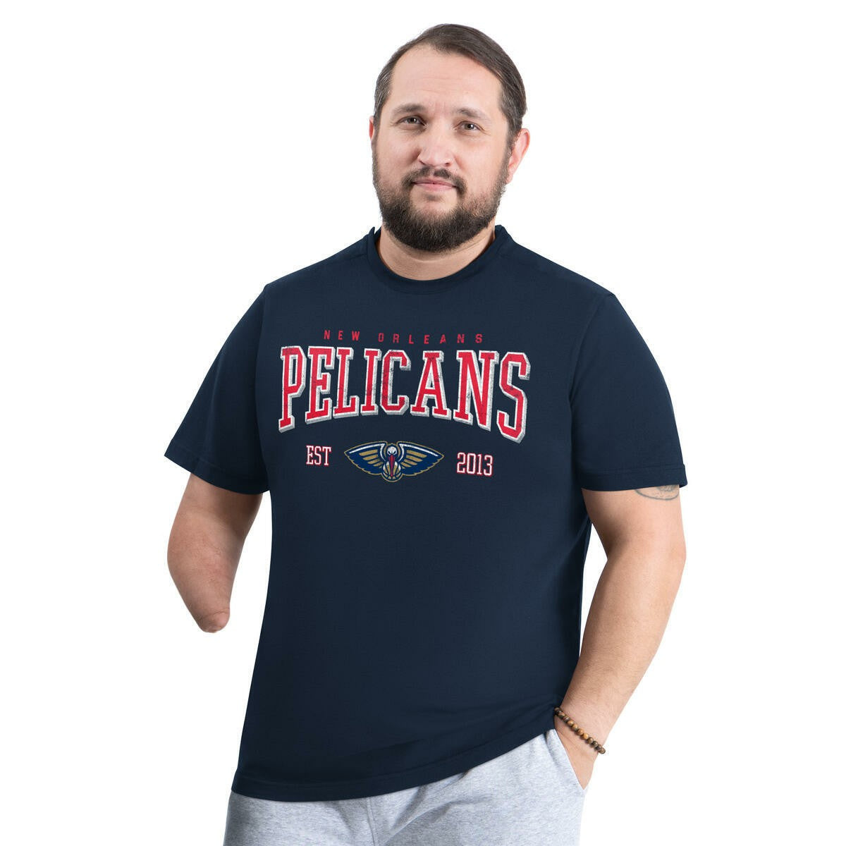 Navy New Orleans Pelicans G-III Sports by Carl Banks Adaptive Classic Team Spirit Short Sleeve T-Shirt | NBA