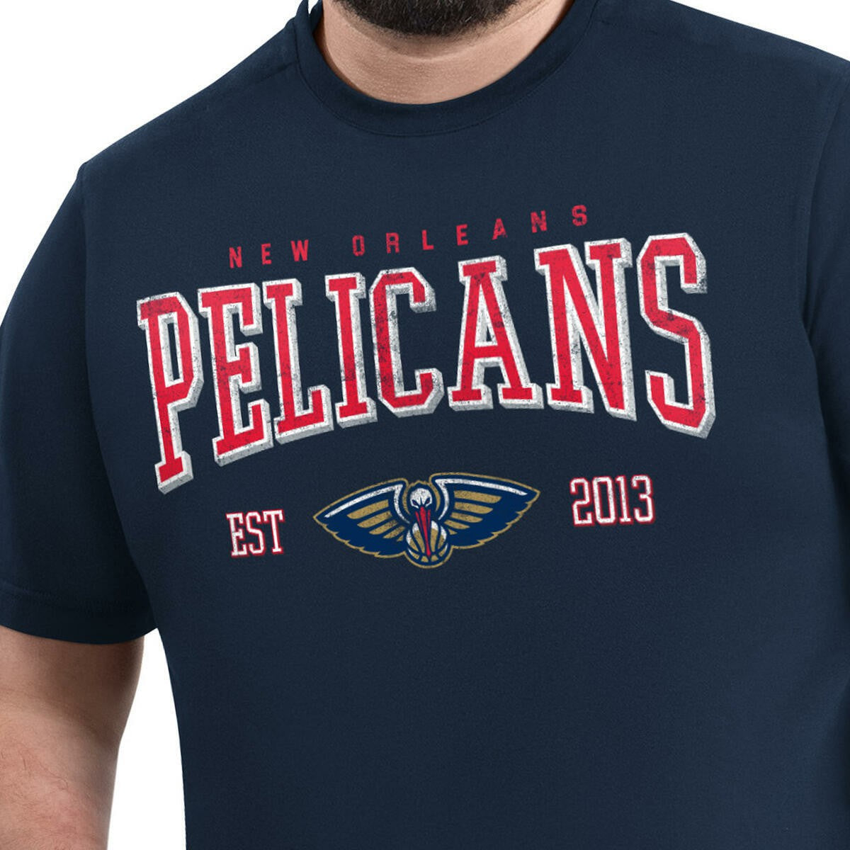 Navy New Orleans Pelicans G-III Sports by Carl Banks Adaptive Classic Team Spirit Short Sleeve T-Shirt | NBA
