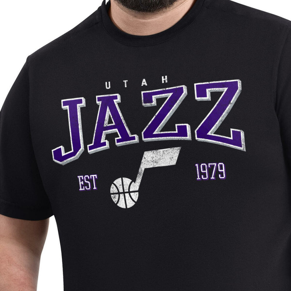 Black Utah Jazz G-III Sports by Carl Banks Adaptive Classic Team Spirit Short Sleeve T-Shirt | NBA