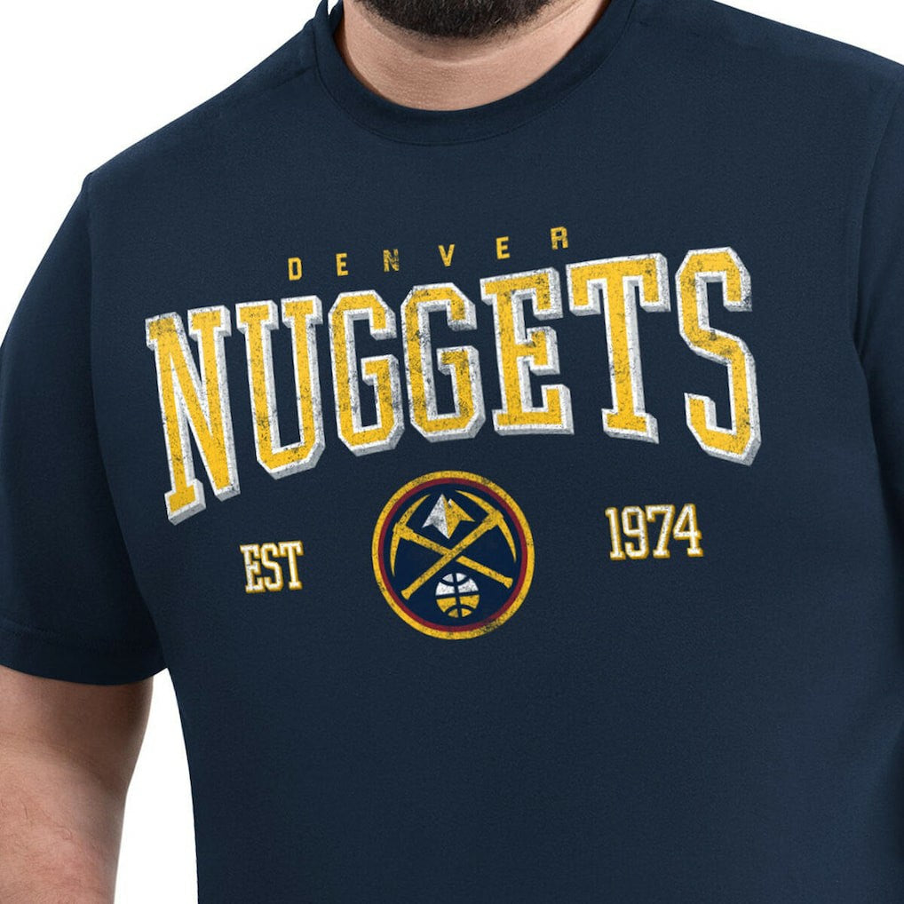 Navy Denver Nuggets G-III Sports by Carl Banks Adaptive Classic Team Spirit Short Sleeve T-Shirt sale | NBA