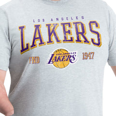 Gray Los Angeles Lakers G-III Sports by Carl Banks Adaptive Classic Team Spirit Short Sleeve T-Shirt | NBA