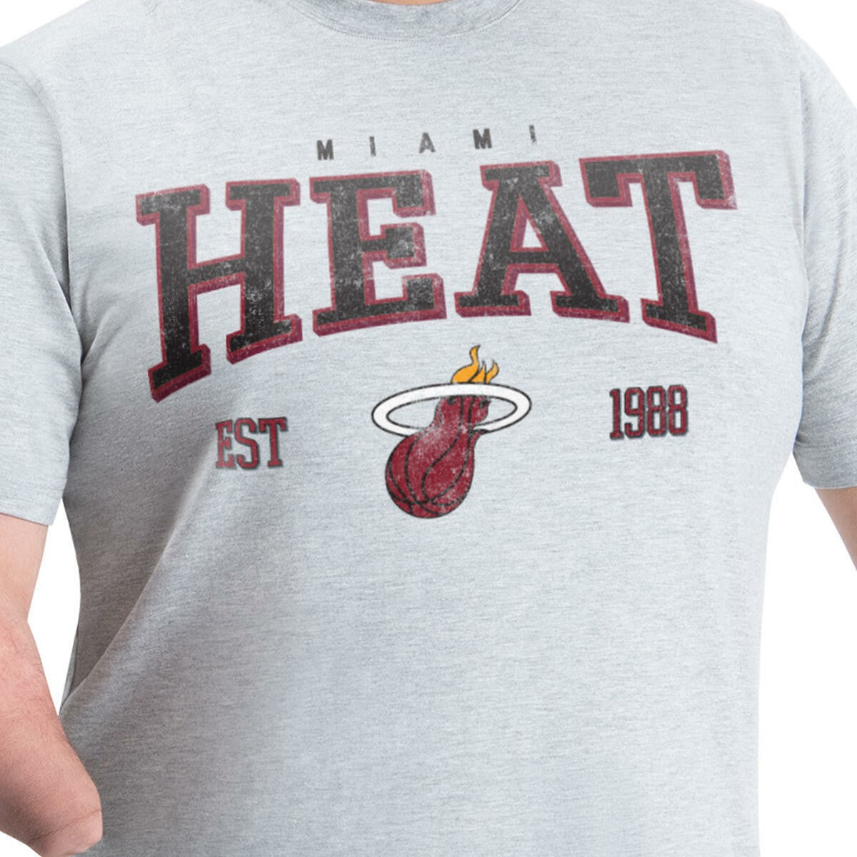 Gray Miami Heat G-III Sports by Carl Banks Adaptive Classic Team Spirit Short Sleeve T-Shirt | NBA