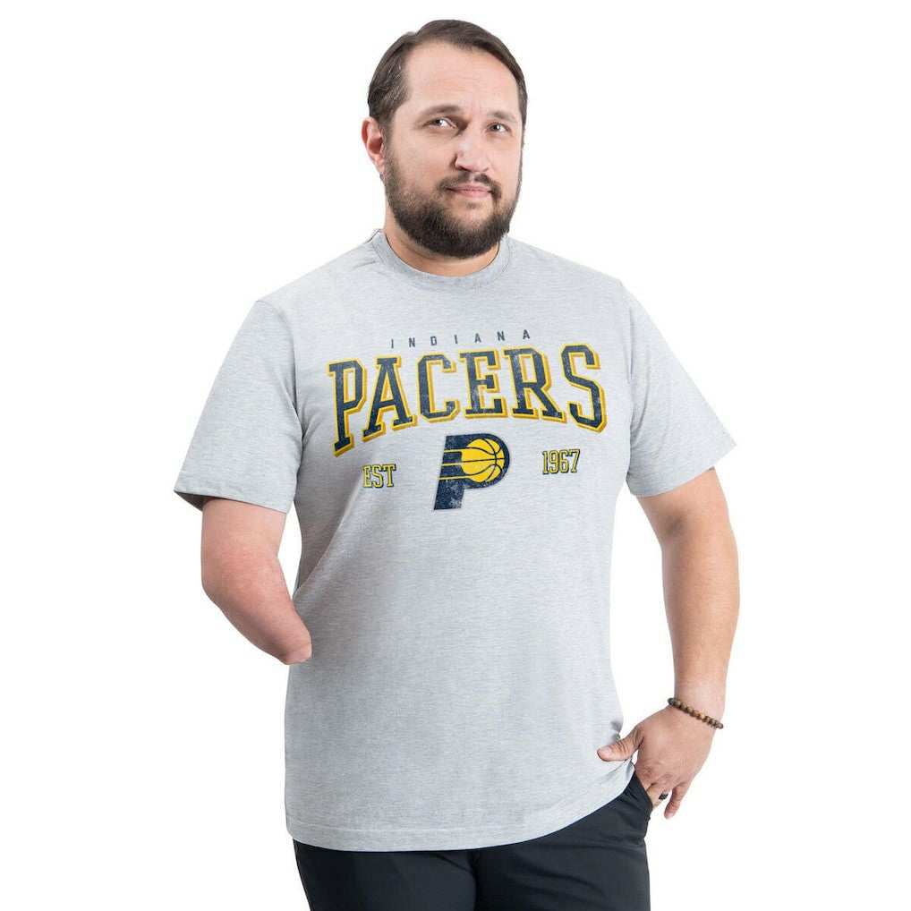 Gray Indiana Pacers G-III Sports by Carl Banks Adaptive Classic Team Spirit Short Sleeve T-Shirt | NBA