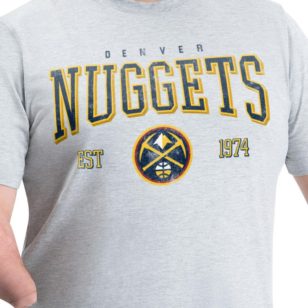 Gray Denver Nuggets G-III Sports by Carl Banks Adaptive Classic Team Spirit Short Sleeve T-Shirt sale | NBA