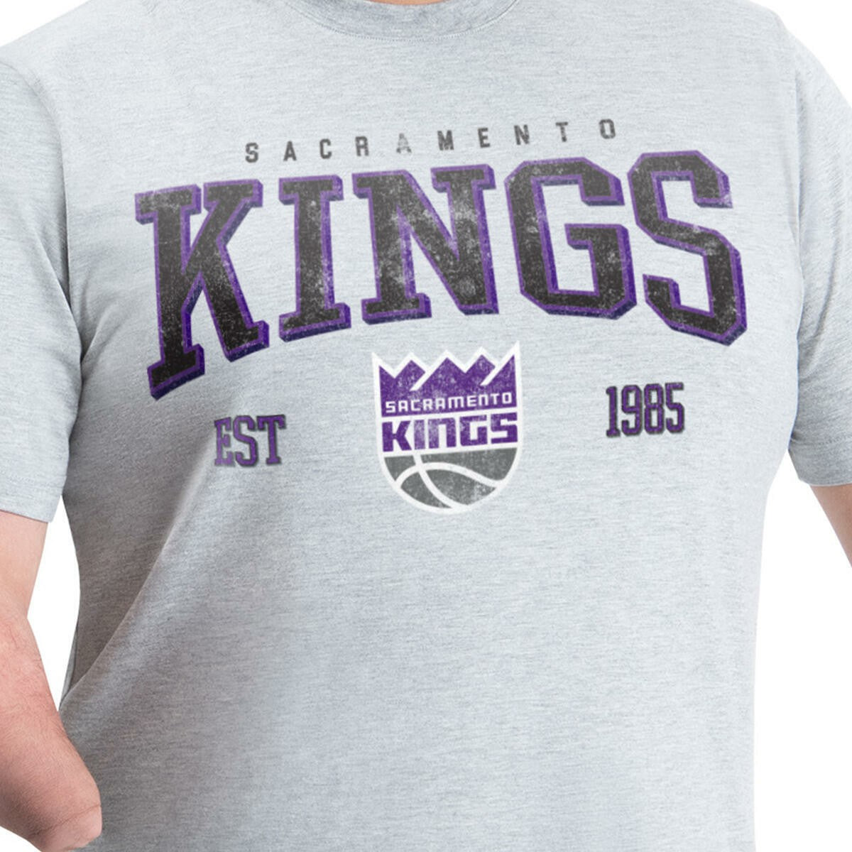 Gray Sacramento Kings G-III Sports by Carl Banks Adaptive Classic Team Spirit Short Sleeve T-Shirt | NBA