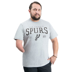 Gray San Antonio Spurs G-III Sports by Carl Banks Adaptive Classic Team Spirit Short Sleeve T-Shirt | NBA