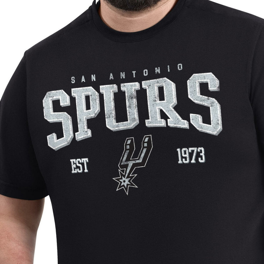 Black San Antonio Spurs G-III Sports by Carl Banks Adaptive Classic Team Spirit Short Sleeve T-Shirt | NBA