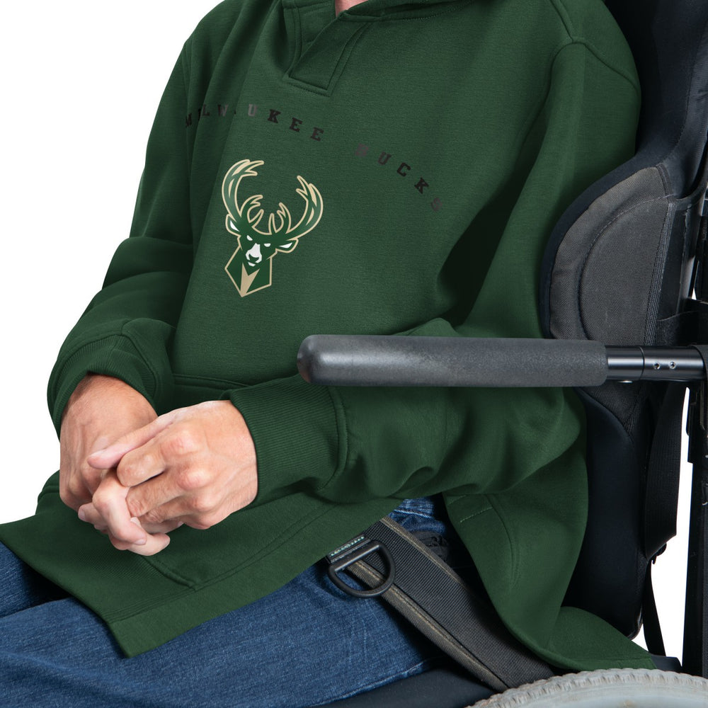 Green Milwaukee Bucks G-III Sports by Carl Banks Adaptive Team Arc Fleece Hoodie | NBA