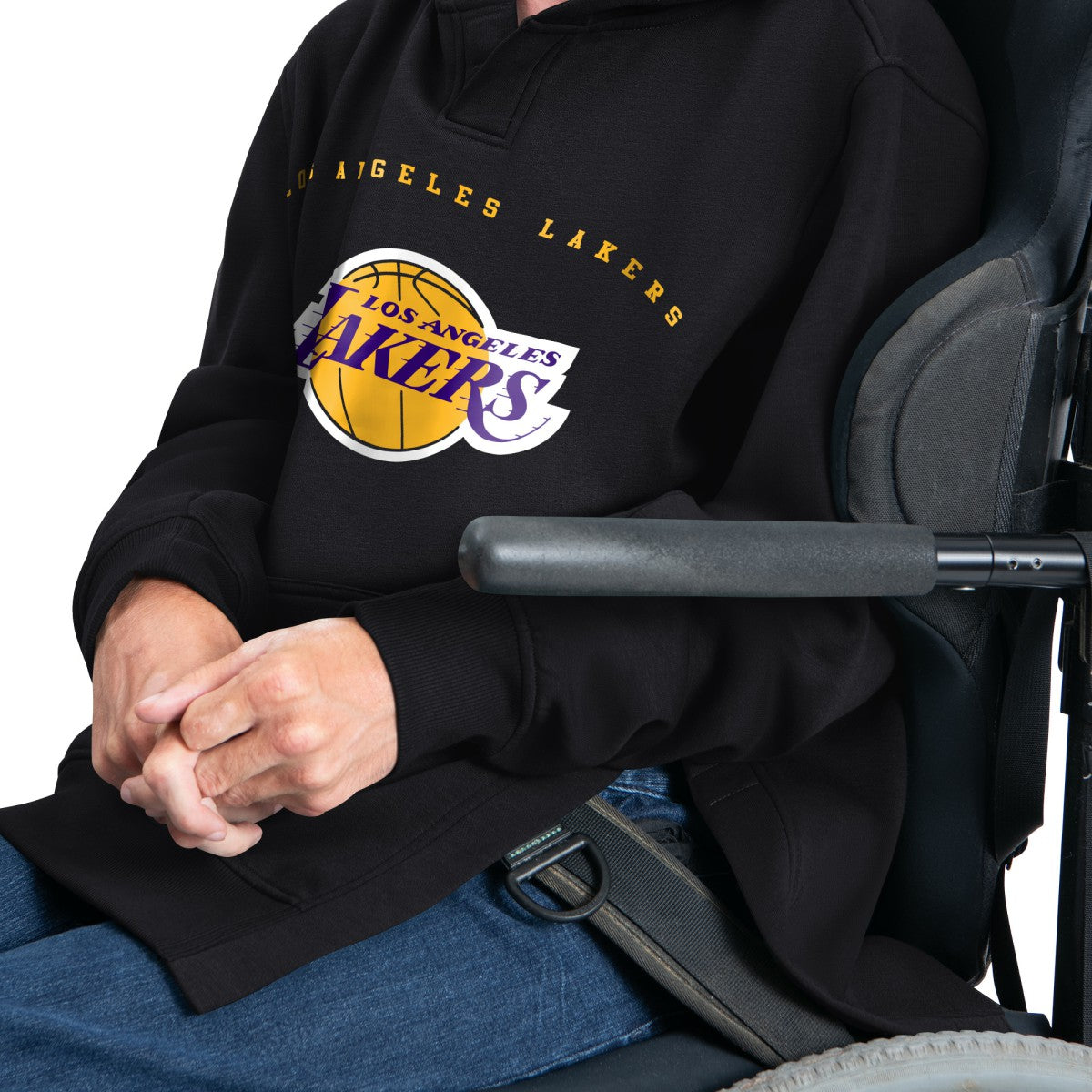 Black Los Angeles Lakers G-III Sports by Carl Banks Adaptive Team Arc Fleece Hoodie | NBA