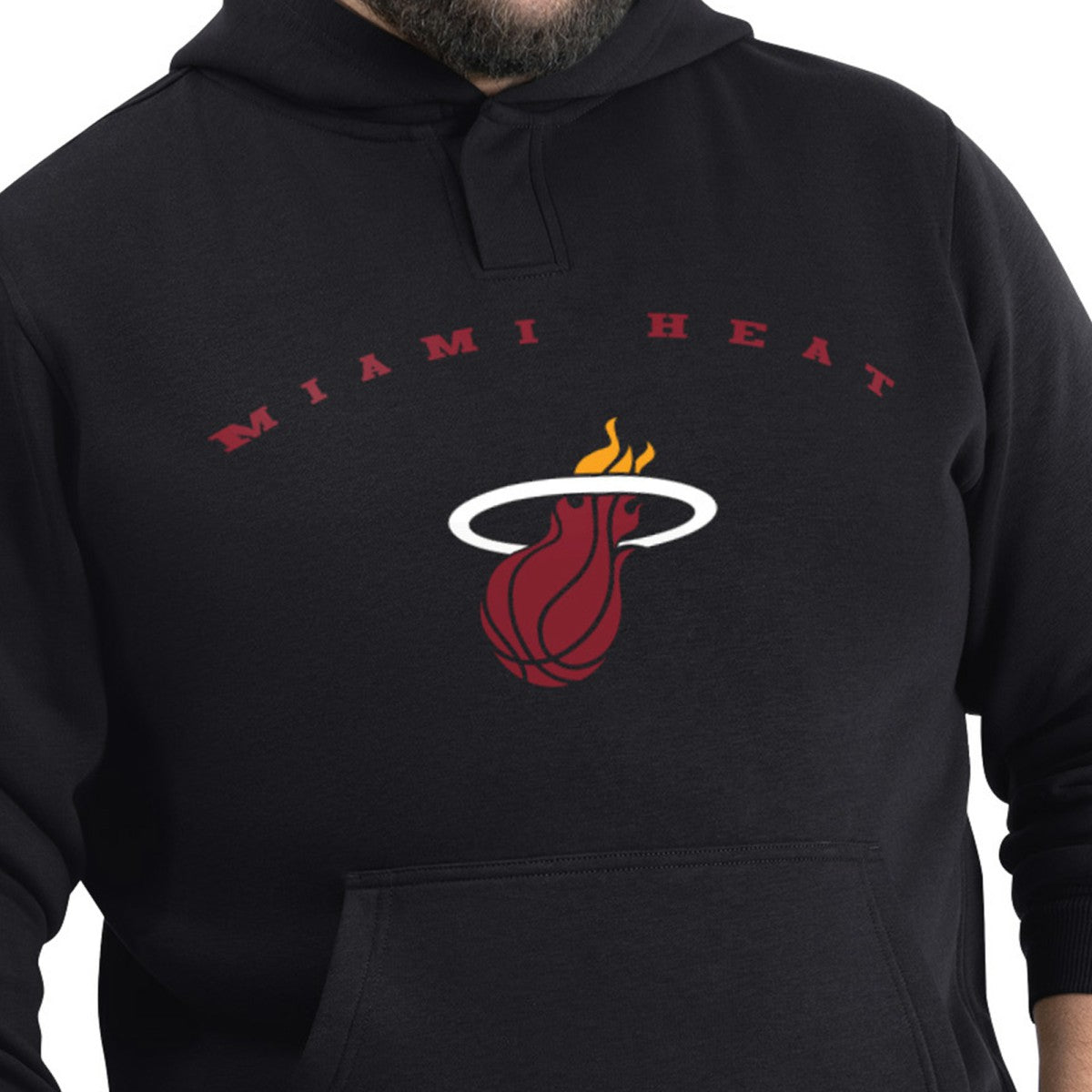 Black Miami Heat G-III Sports by Carl Banks Adaptive Team Arc Fleece Hoodie | NBA