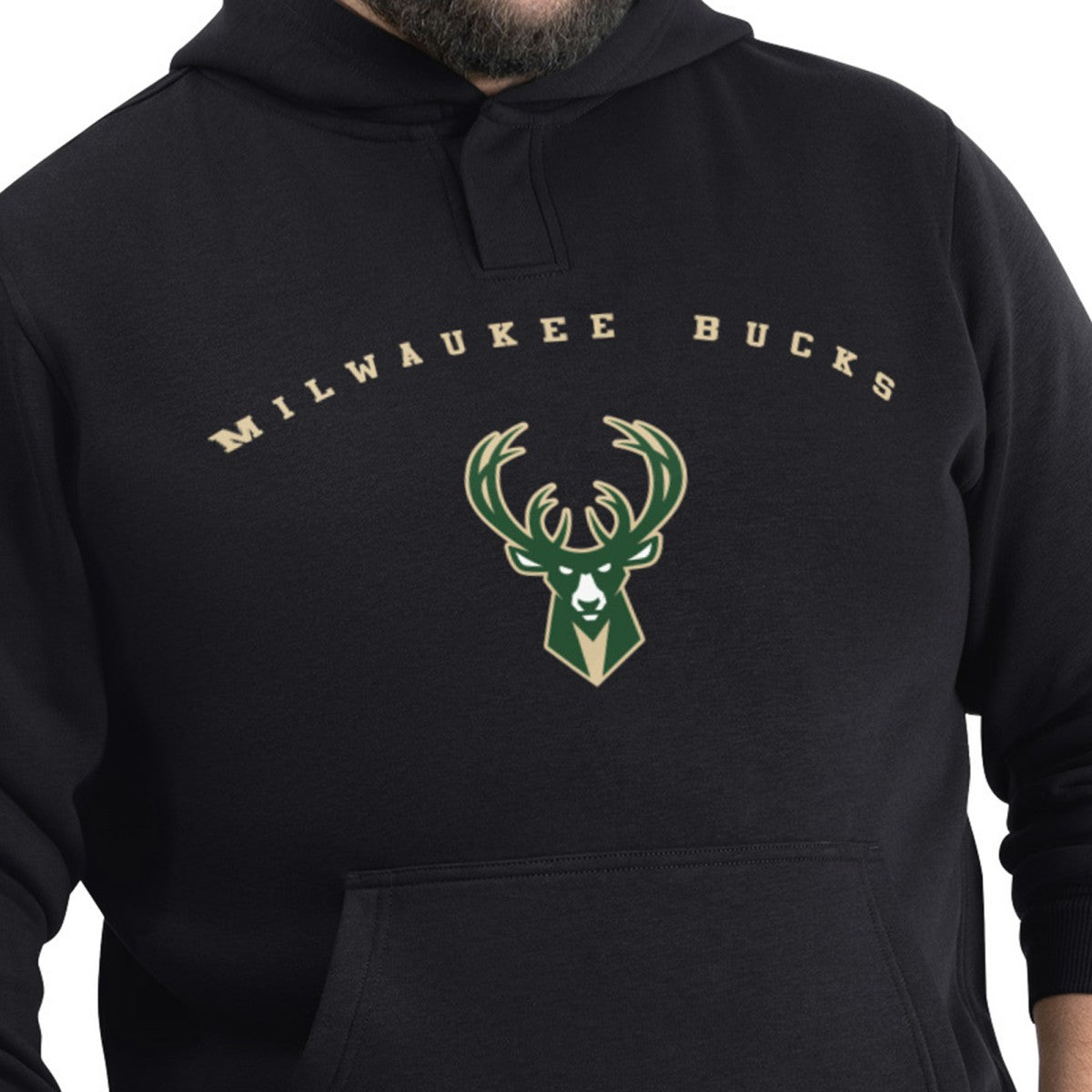 Black Milwaukee Bucks G-III Sports by Carl Banks Adaptive Team Arc Fleece Hoodie | NBA