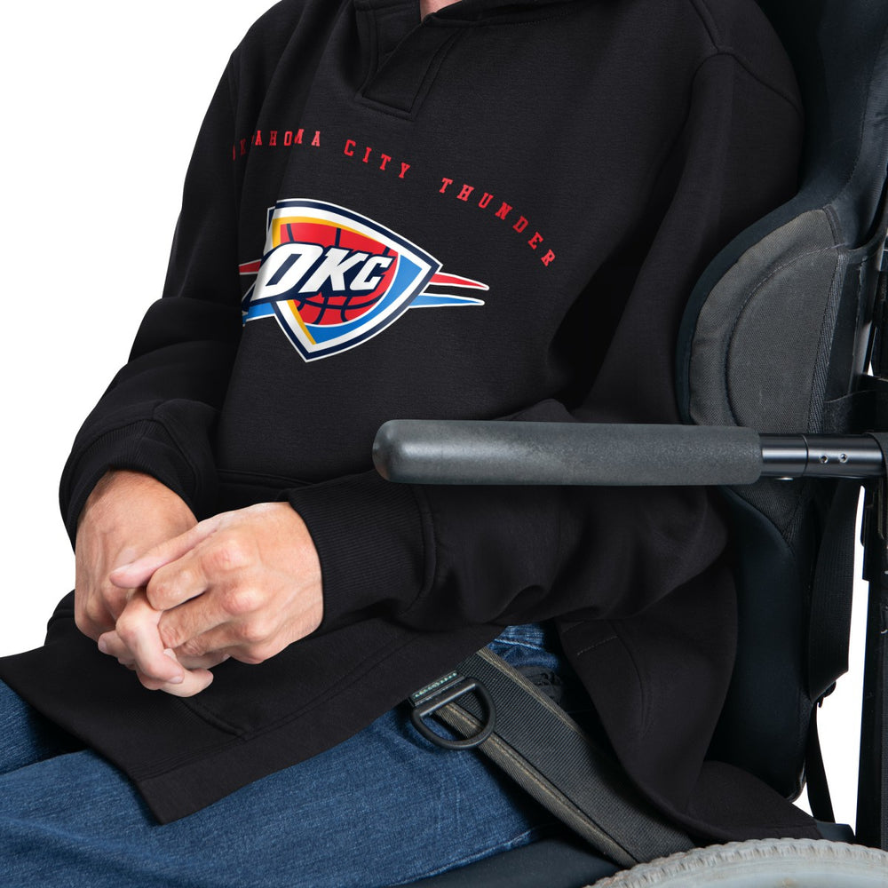 Black Oklahoma City Thunder G-III Sports by Carl Banks Adaptive Team Arc Fleece Hoodie | NBA