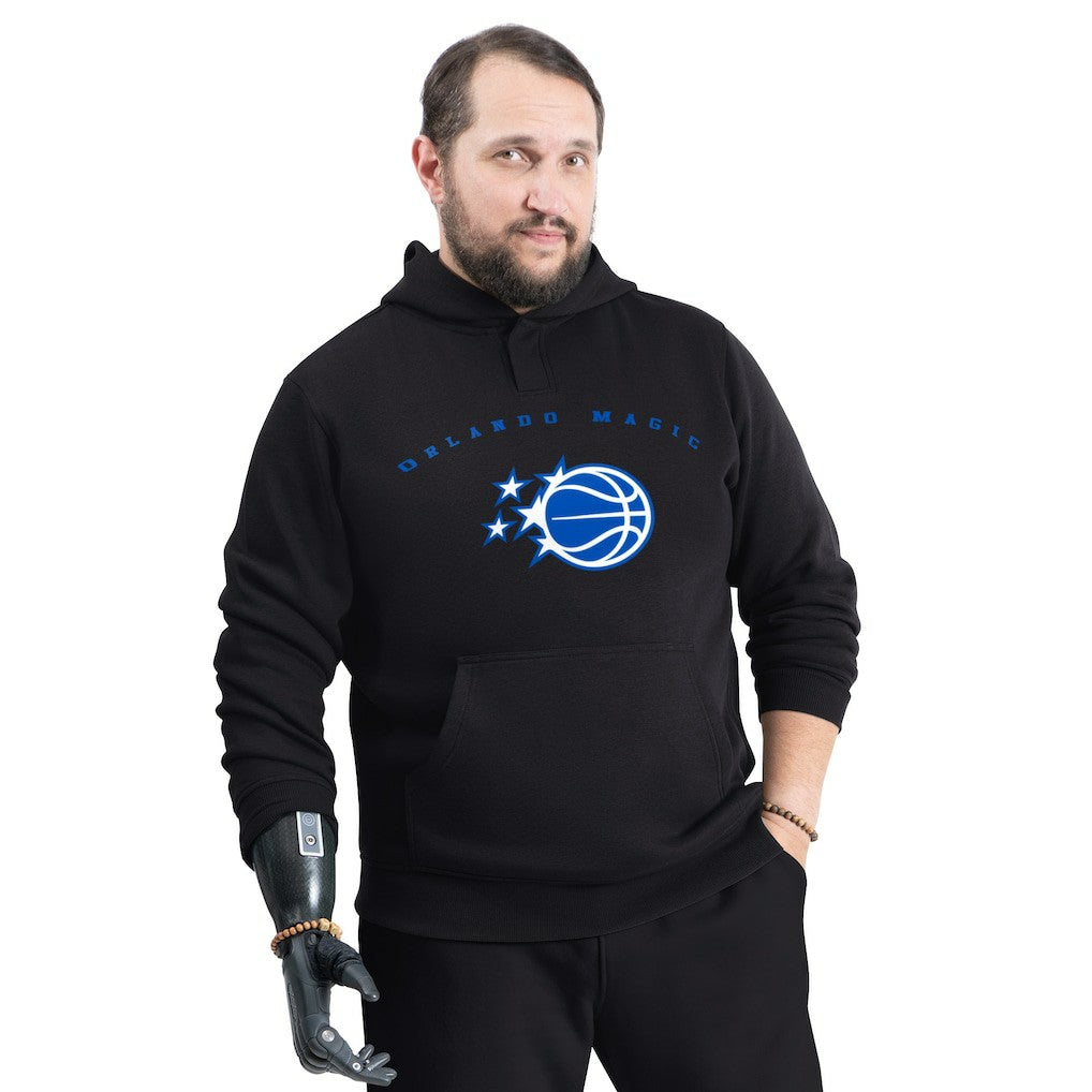 Black Orlando Magic G-III Sports by Carl Banks Adaptive Team Arc Fleece Hoodie | NBA