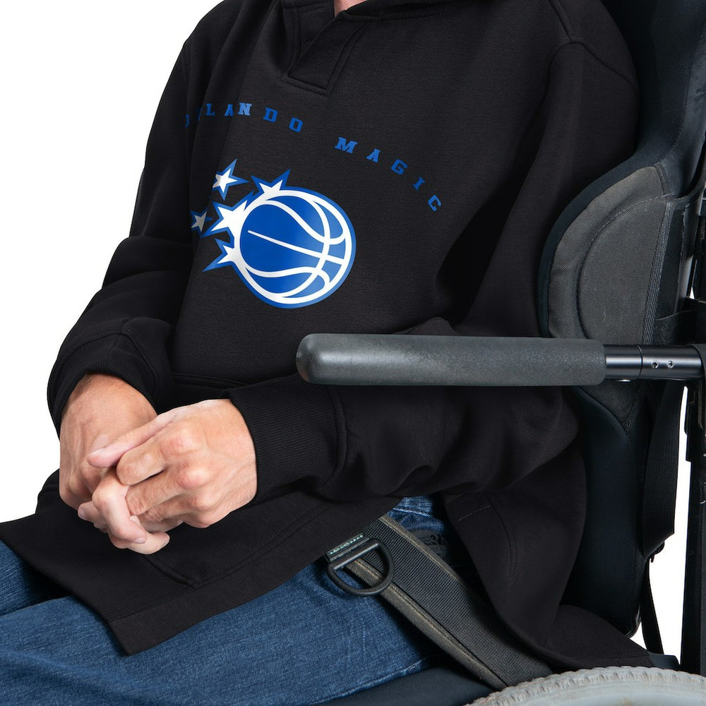 Black Orlando Magic G-III Sports by Carl Banks Adaptive Team Arc Fleece Hoodie | NBA