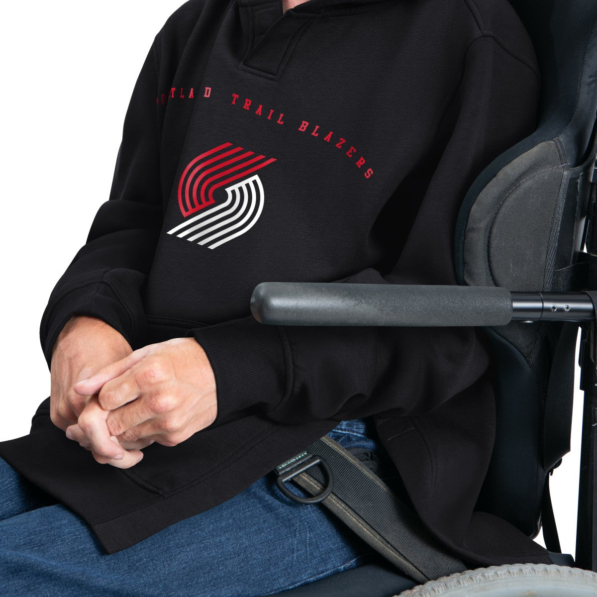 Black Portland Trail Blazers G-III Sports by Carl Banks Adaptive Team Arc Fleece Hoodie | NBA