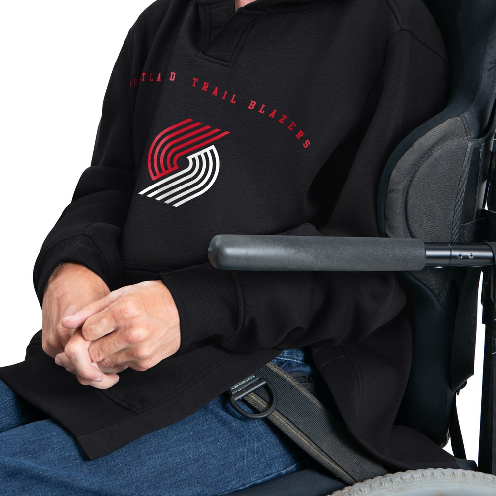 Black Portland Trail Blazers G-III Sports by Carl Banks Adaptive Team Arc Fleece Hoodie | NBA