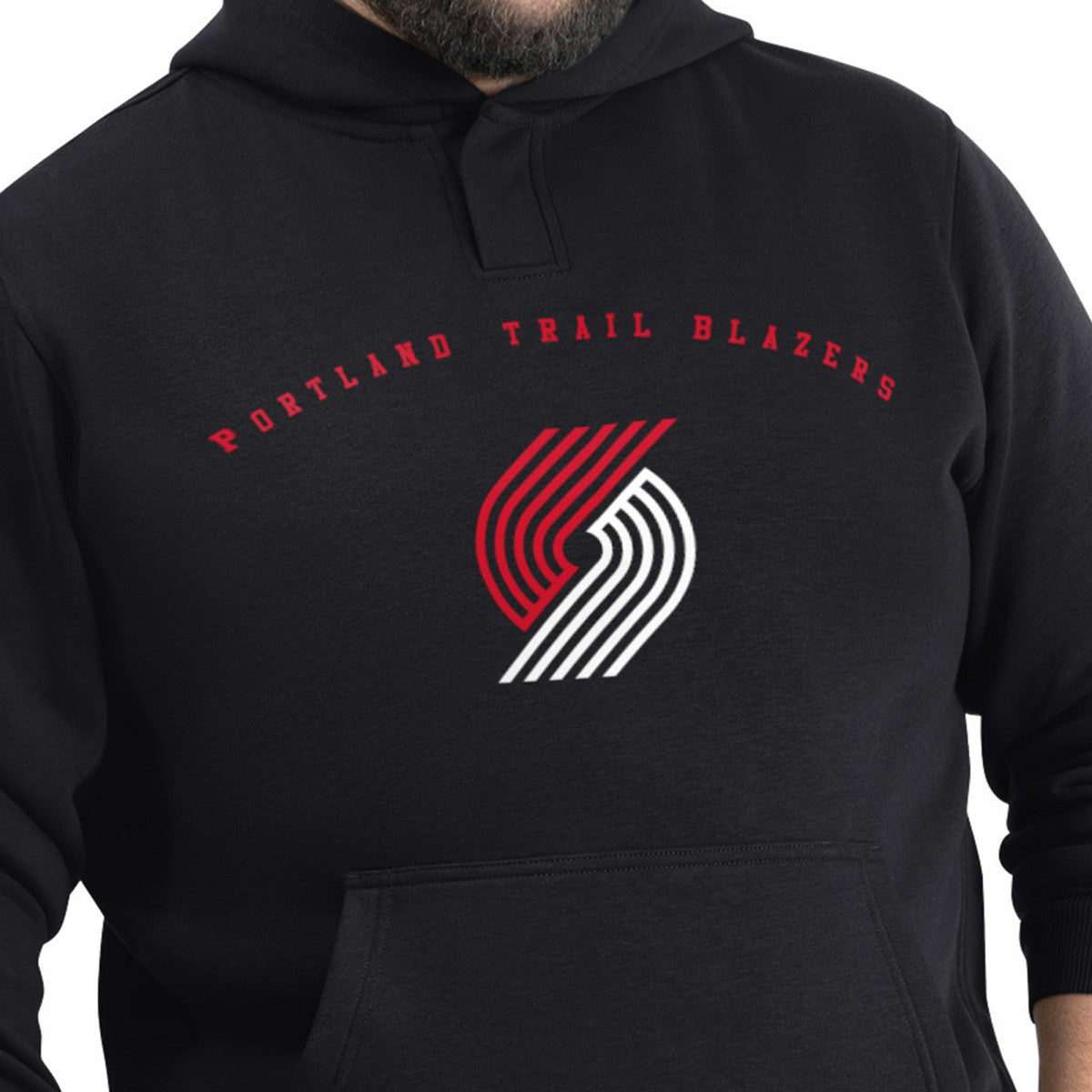 Black Portland Trail Blazers G-III Sports by Carl Banks Adaptive Team Arc Fleece Hoodie | NBA