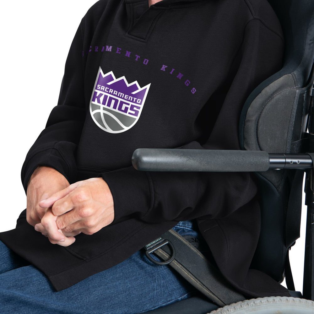 Black Sacramento Kings G-III Sports by Carl Banks Adaptive Team Arc Fleece Hoodie | NBA