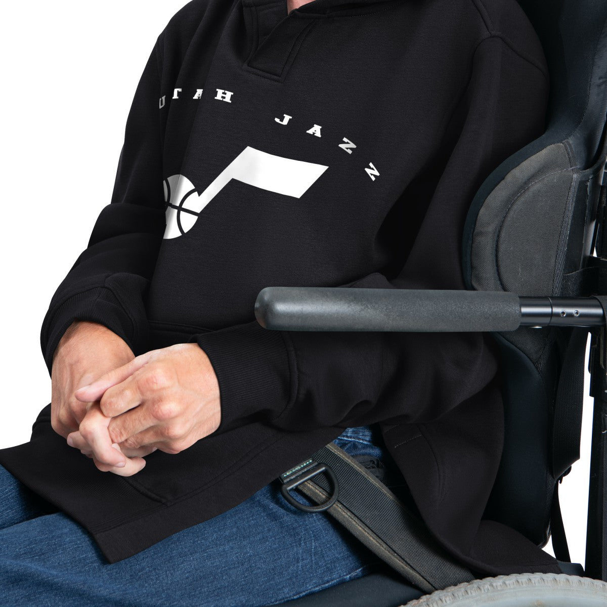 Black Utah Jazz G-III Sports by Carl Banks Adaptive Team Arc Fleece Hoodie | NBA