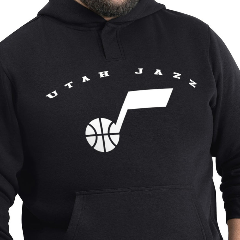 Black Utah Jazz G-III Sports by Carl Banks Adaptive Team Arc Fleece Hoodie | NBA