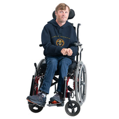 Navy Denver Nuggets G-III Sports by Carl Banks Adaptive Team Arc Fleece Hoodie sale | NBA