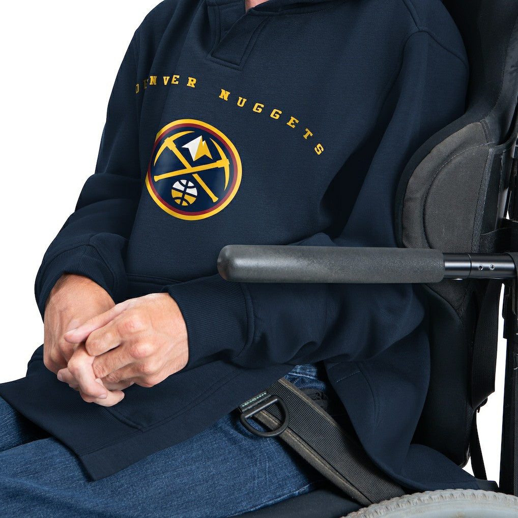 Navy Denver Nuggets G-III Sports by Carl Banks Adaptive Team Arc Fleece Hoodie sale | NBA