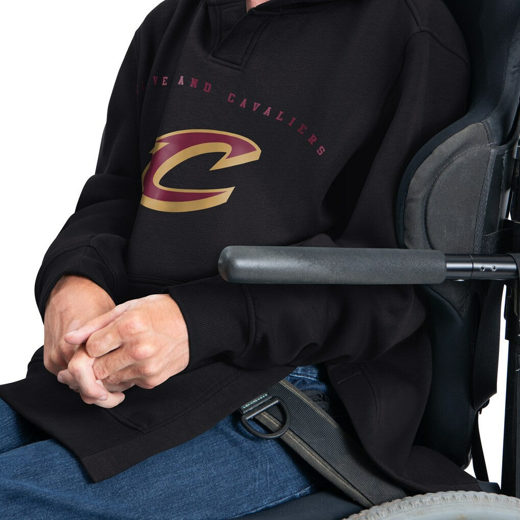 Black Cleveland Cavaliers G-III Sports by Carl Banks Adaptive Team Arc Fleece Hoodie sale | NBA