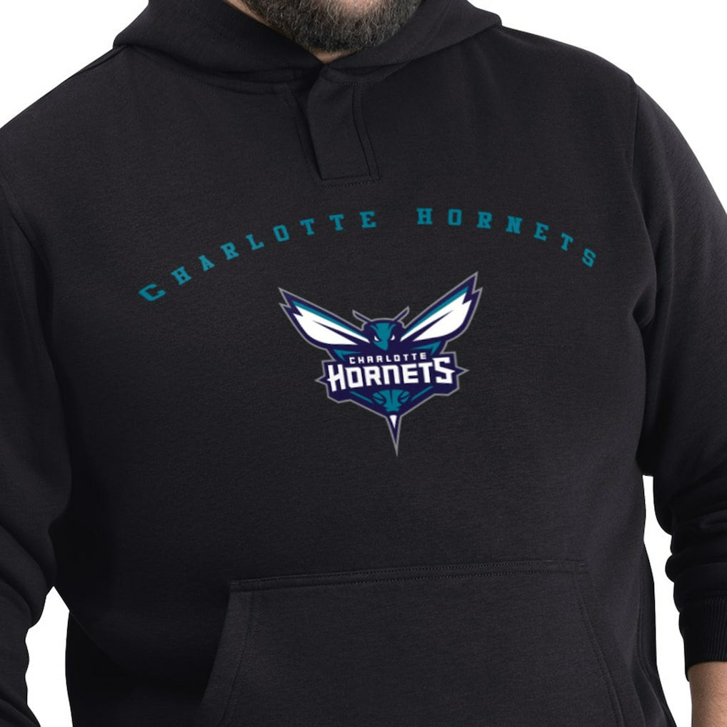 Black Charlotte Hornets G-III Sports by Carl Banks Adaptive Team Arc Fleece Hoodie | NBA