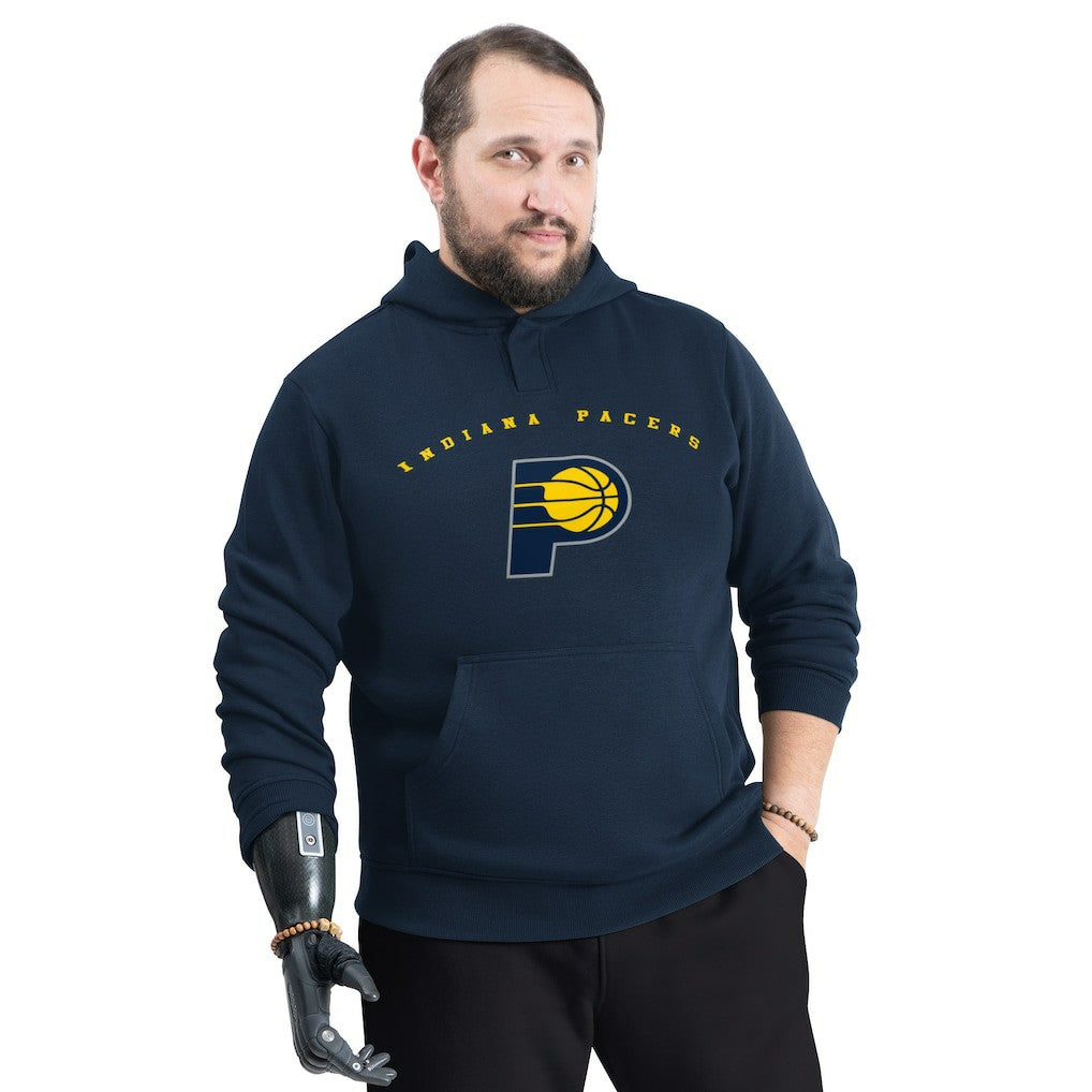 Navy Indiana Pacers G-III Sports by Carl Banks Adaptive Team Arc Fleece Hoodie | NBA