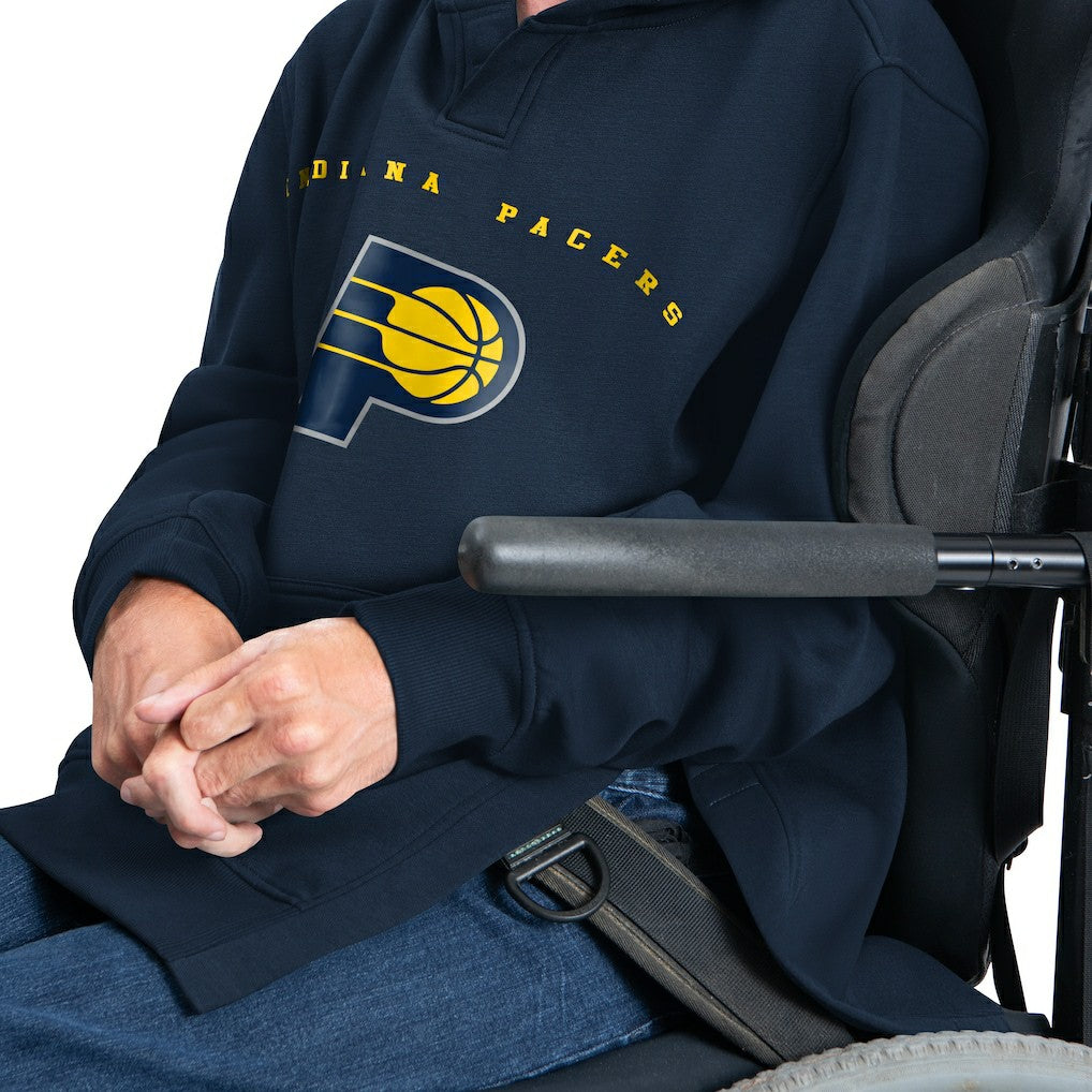 Navy Indiana Pacers G-III Sports by Carl Banks Adaptive Team Arc Fleece Hoodie | NBA
