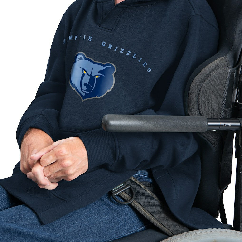 Navy Memphis Grizzlies G-III Sports by Carl Banks Adaptive Team Arc Fleece Hoodie | NBA