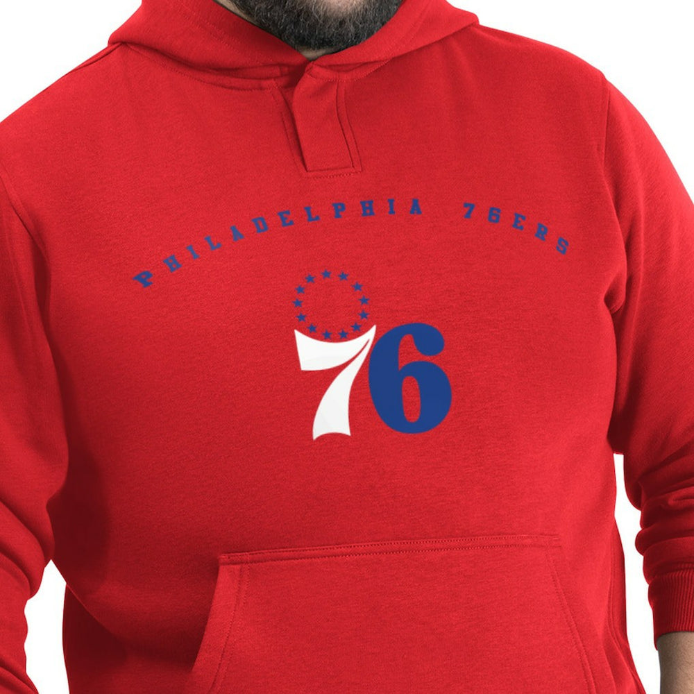 Red Philadelphia 76ers G-III Sports by Carl Banks Adaptive Team Arc Fleece Hoodie | NBA