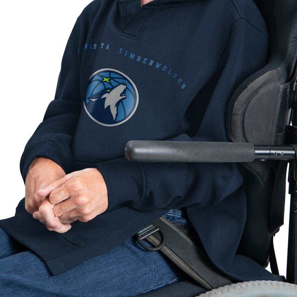 Navy Minnesota Timberwolves G-III Sports by Carl Banks Adaptive Team Arc Fleece Hoodie | NBA