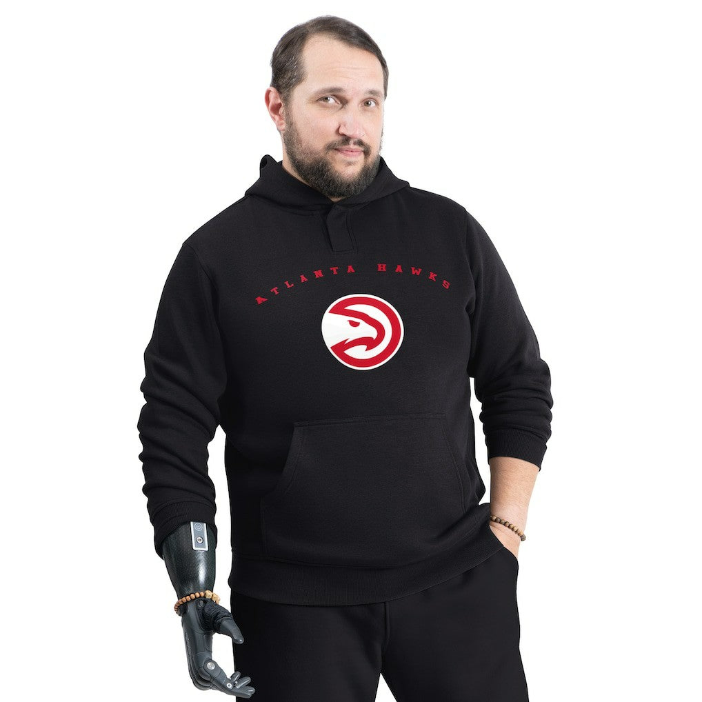 Black Atlanta Hawks G-III Sports by Carl Banks Adaptive Team Arc Fleece Hoodie | NBA