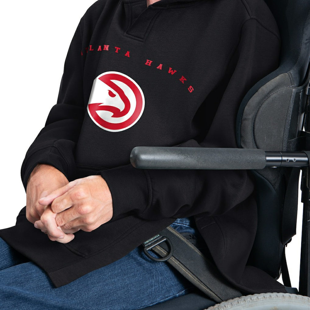 Black Atlanta Hawks G-III Sports by Carl Banks Adaptive Team Arc Fleece Hoodie | NBA