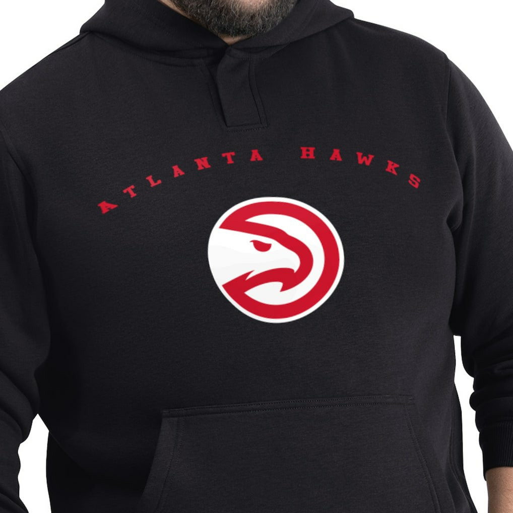 Black Atlanta Hawks G-III Sports by Carl Banks Adaptive Team Arc Fleece Hoodie | NBA