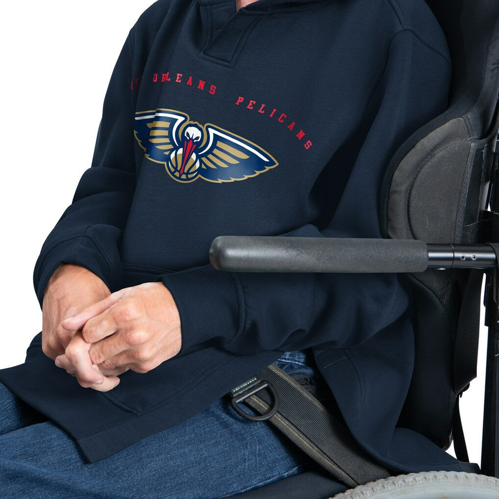 Navy New Orleans Pelicans G-III Sports by Carl Banks Adaptive Team Arc Fleece Hoodie | NBA