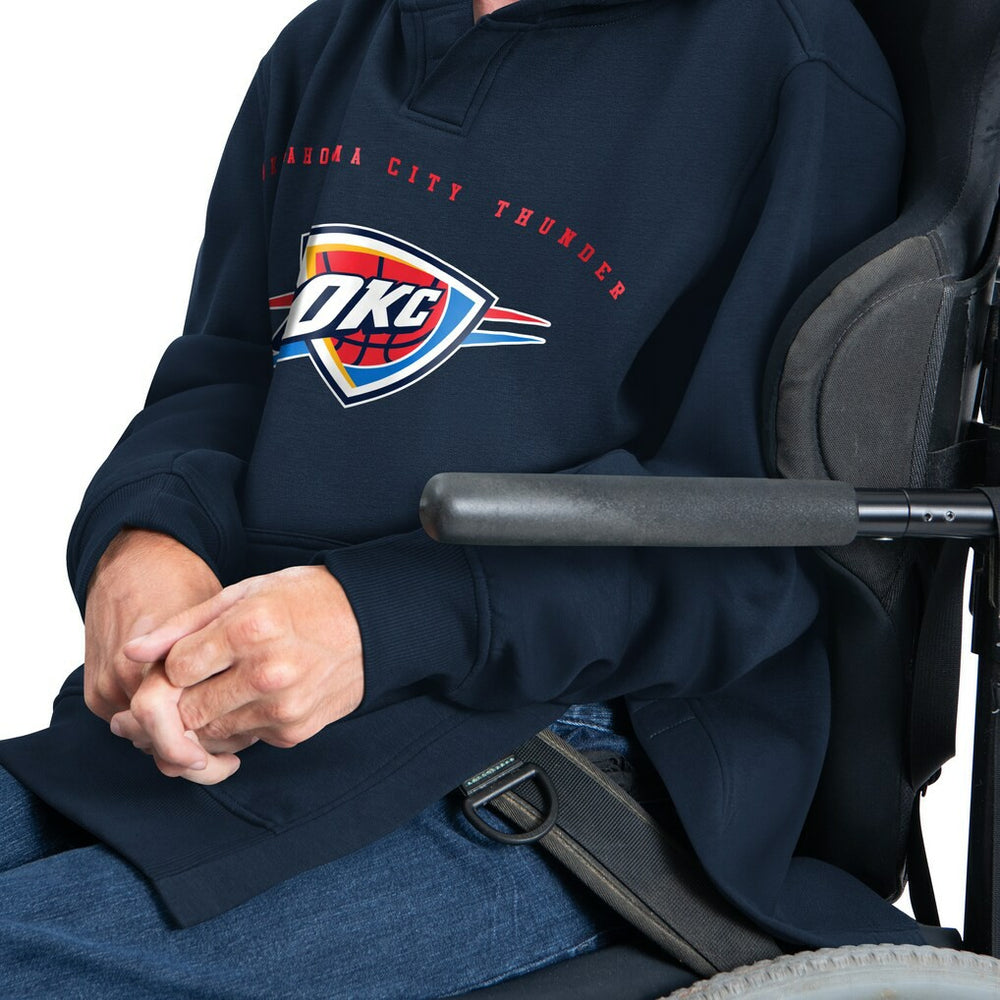 Navy Oklahoma City Thunder G-III Sports by Carl Banks Adaptive Team Arc Fleece Hoodie | NBA