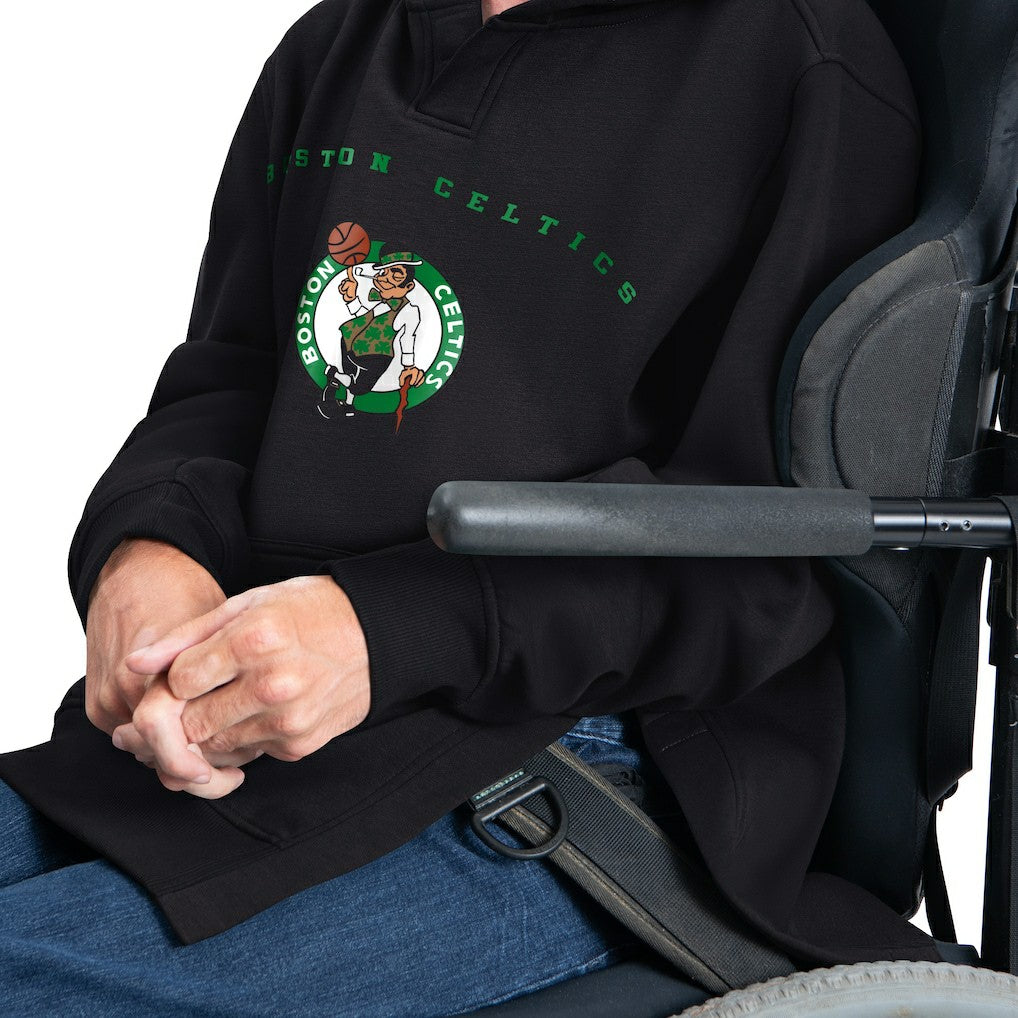 Black Boston Celtics G-III Sports by Carl Banks Adaptive Team Arc Fleece Hoodie | NBA